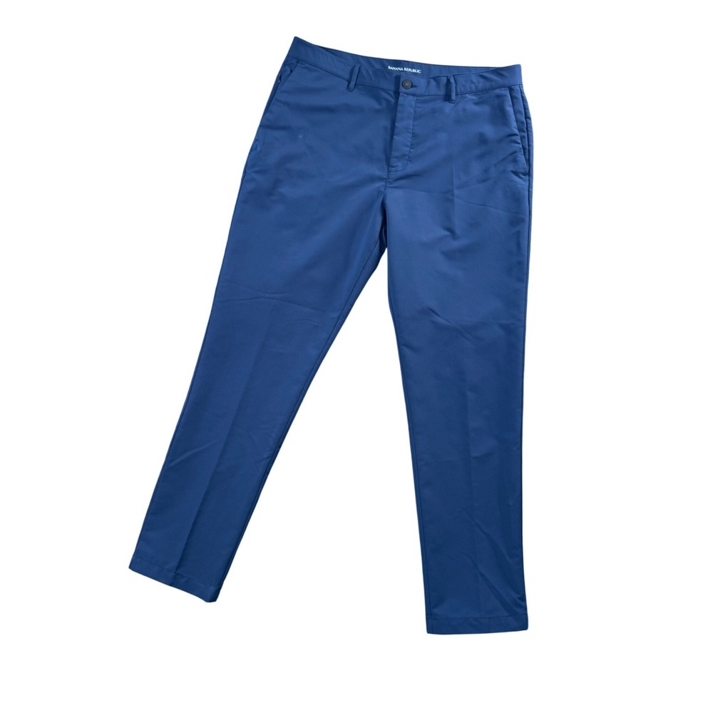 Banana Republic Mens‎ Navy Blue Straight Leg Performance Pants 36x31